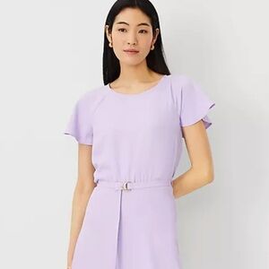 Ann Taylor Purple Fit and Flare Dress